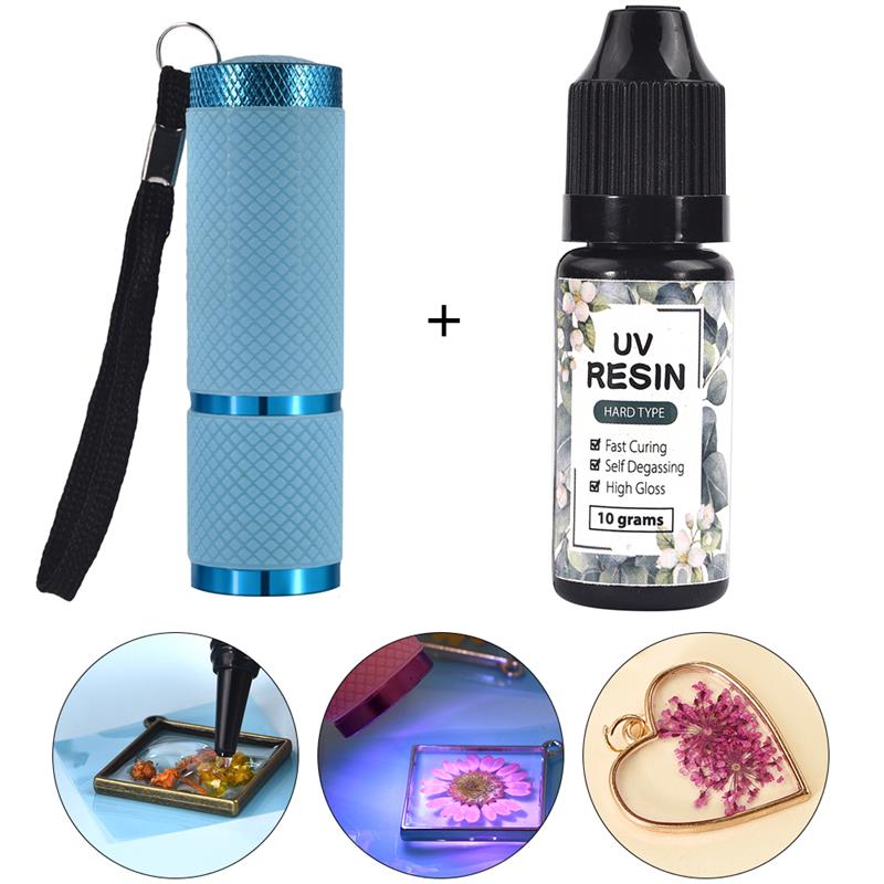 Epoxy Uv Resin Kit - 10g 25g sert UV reçine DIY