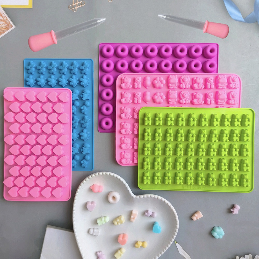 Silicone Mold Tray - 7'li Şeker Silikon Kalıpları ve 2'li