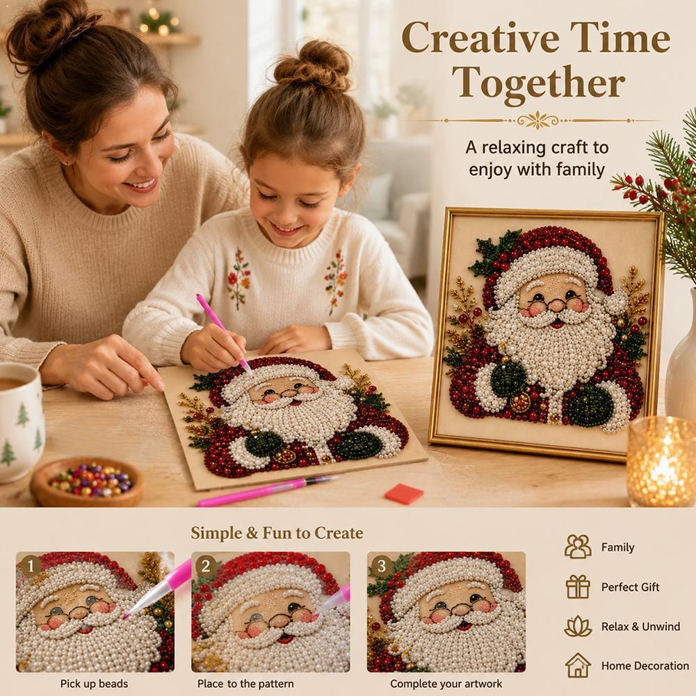 Resin Craft Kit - Noel Baba İnci Sanatı DIY Kiti