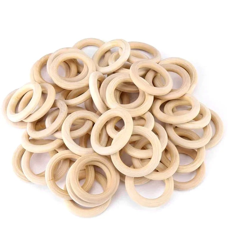 Wood Ring Blank - 20 adet 30mm İşlenmemiş Pürüzsüz Ahşap