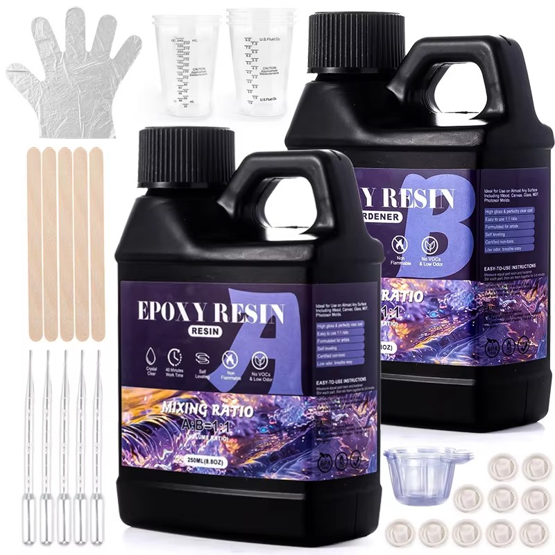Epoxy Uv Resin Kit - Kolay Karışım 1:1 Epoksi Reçine Kiti