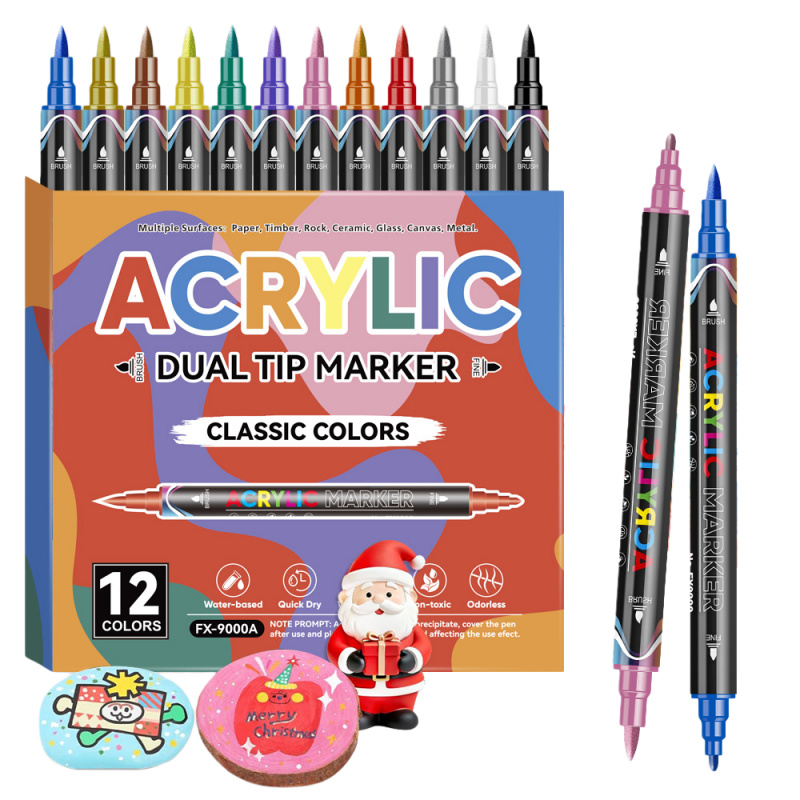 Copic Marker Classic - Akrilik Boya Kalemleri, Çift Uçlu Fırça
