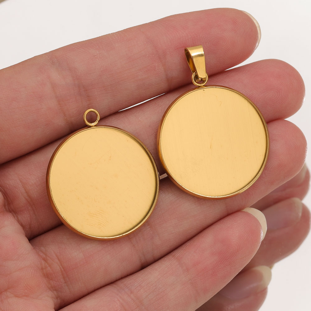 Resin Craft Projects - 10 adet Paslanmaz Çelik Altın Kolye