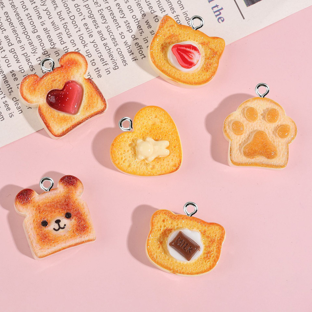 Resin Craft Projects - 10 adet Kalp Ayı Kedi Hayvan