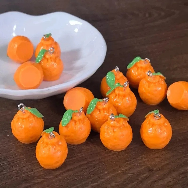 Crafting Resin - 10 adet 3D Simülasyon Dekopon Mandalina