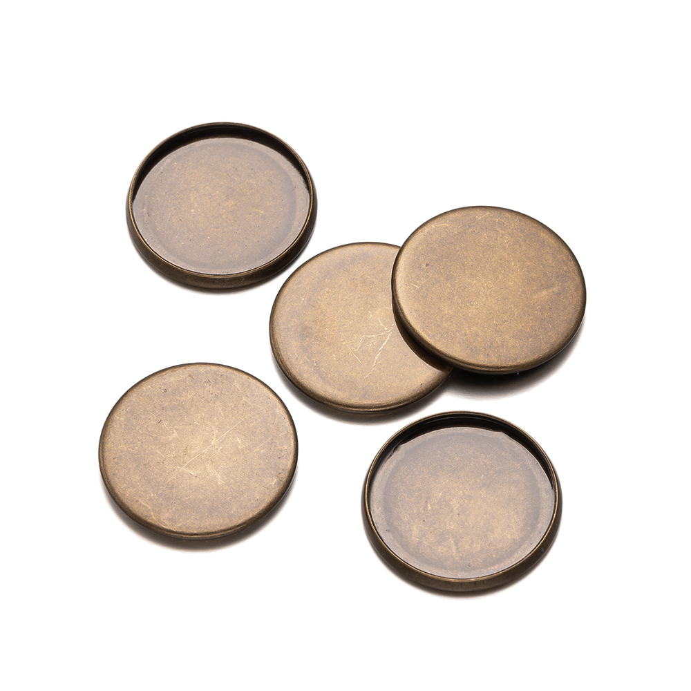20 adet antik bronz düz yuvarl - Bezels Set Pendant incelemesi ve fiyatı