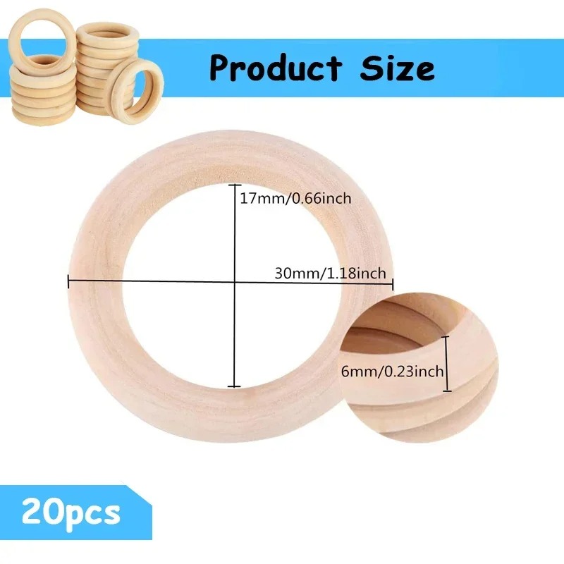 20 adet 30mm İşlenmemiş Pürüzs - Wood Ring Blank incelemesi ve fiyatı