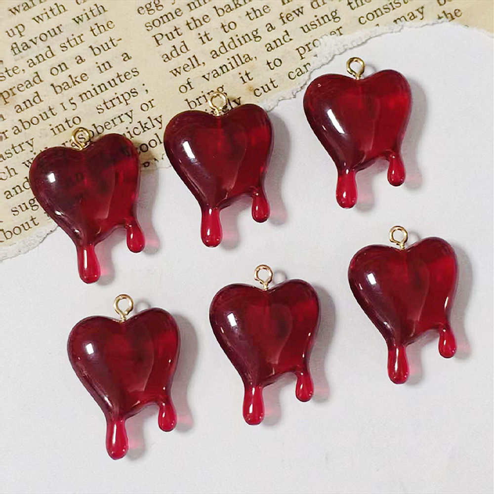 10 adet Kan Damlası Kalp Şekli - Resin Craft Projects incelemesi ve fiyatı