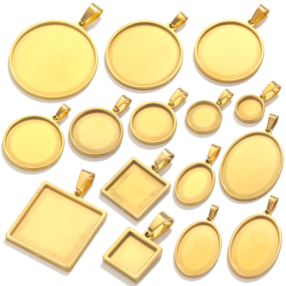 5 adet paslanmaz çelik kolye C - Bezels Set Pendant incelemesi ve fiyatı