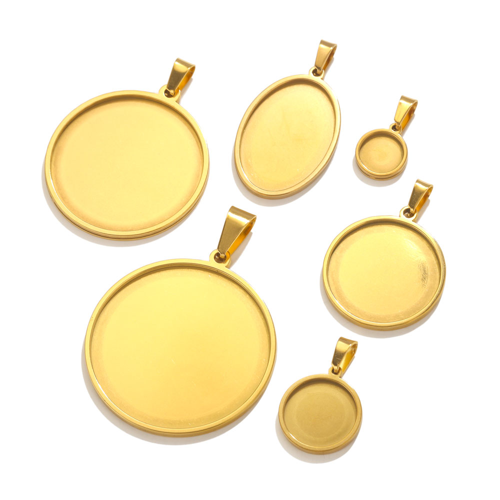 5 adet paslanmaz çelik kolye C - Bezels Set Pendant incelemesi ve fiyatı