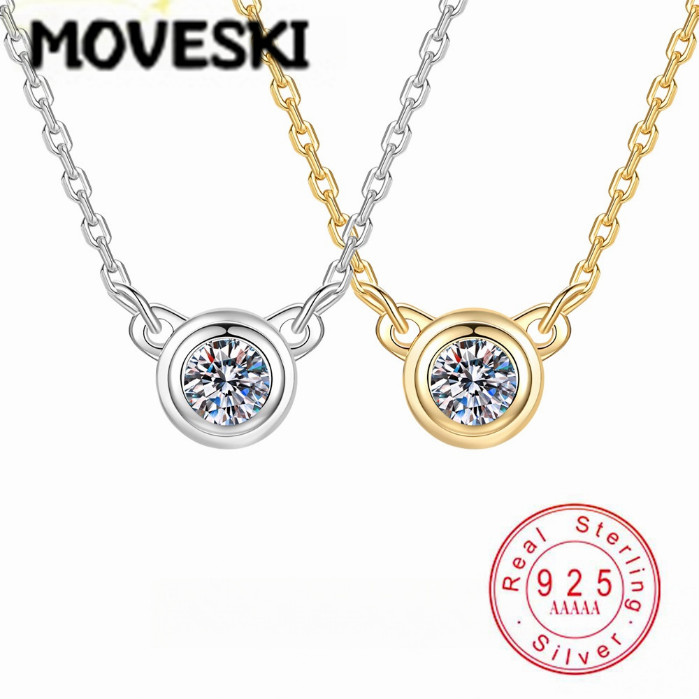 Kadınlar için S925 Gümüş Mozan - Bezels Set Pendant incelemesi ve fiyatı