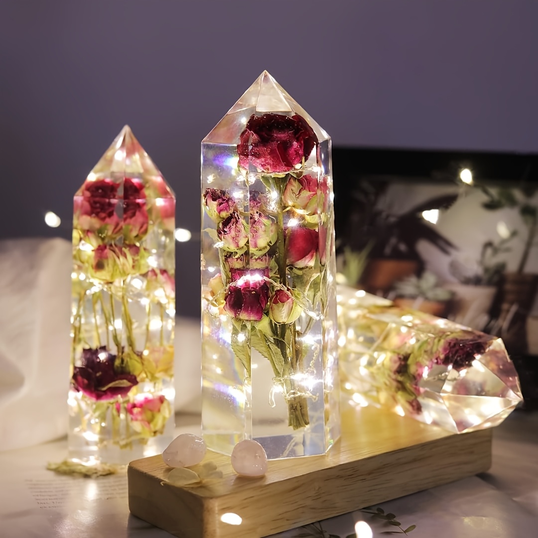 1 adet kristal kule reçine sil - Flower Preservation Resin incelemesi ve fiyatı