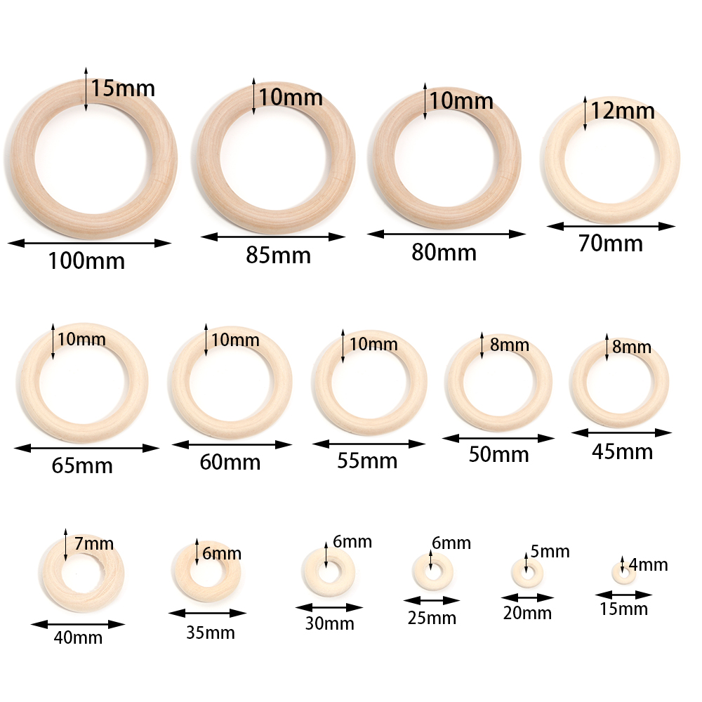 2-10 adet/grup Yuvarlak Doğal  - Wood Ring Blank incelemesi ve fiyatı